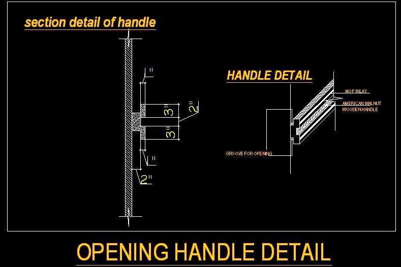 Customized Drawer Pull Handle Free CAD for Wardrobes